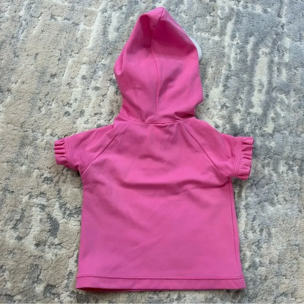 Gymboree Flower Petal Short Sleeve Hooded Beach Swim Shirt Size 12-18 months